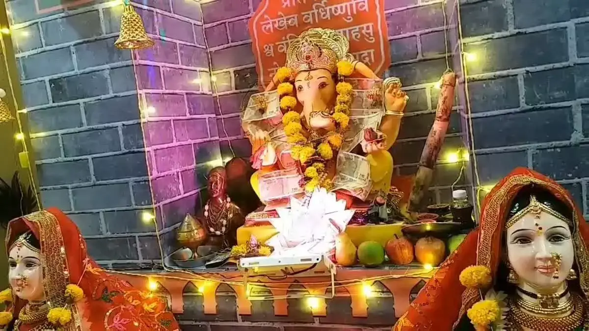 Ganeshotsav2024: जूनागढ़ में मराठी परंपरा और संस्कृति के अनुसार गणेश स्थापना