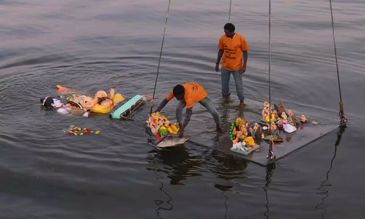 Hyderabad: जीएचएमसी ने गणेश प्रतिमा विसर्जन के लिए सुचारू व्यवस्था की