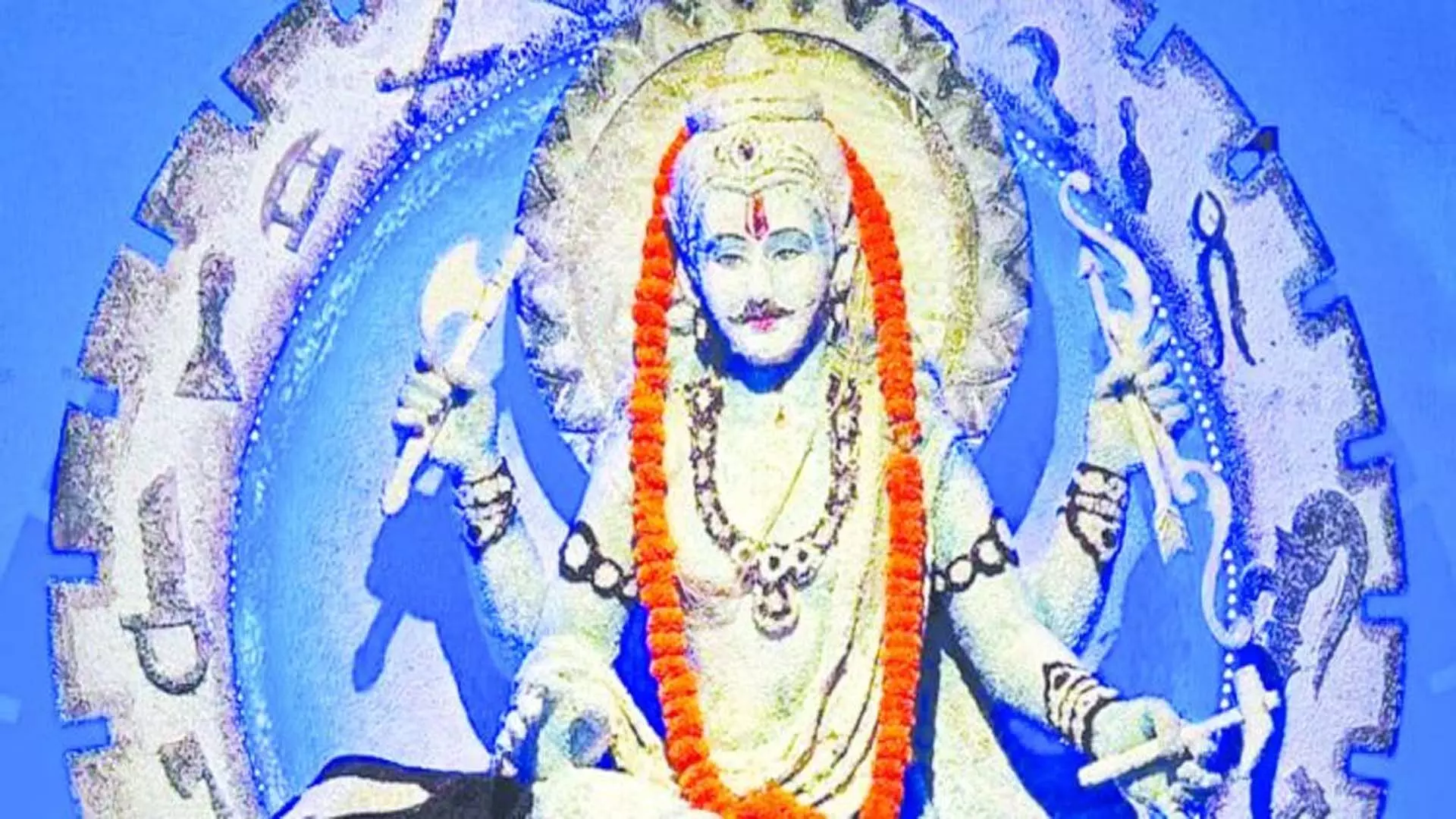 धौली कला एवं शिल्प महाविद्यालय में विश्वकर्मा की हरित मूर्ति