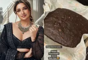 Parineeti Chopra ने ससुराल में तीन सामग्रियों वाली ब्राउनी बनाई