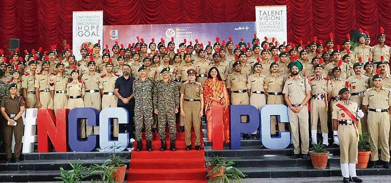 LPU में NCC अंतर-प्लाटून प्रतियोगिता