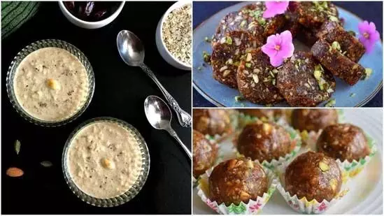 Sweets Recipe: त्यौहारी सीज़न में खाने के लिए 4 हेल्दी और स्वादिष्ट मिठाइयाँ