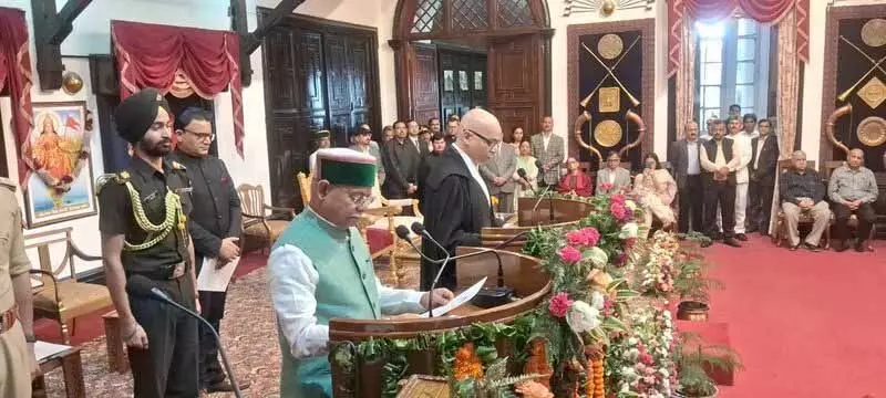 Himachal : न्यायमूर्ति राजीव शकधर ने हिमाचल प्रदेश उच्च न्यायालय के मुख्य न्यायाधीश के रूप में शपथ ली