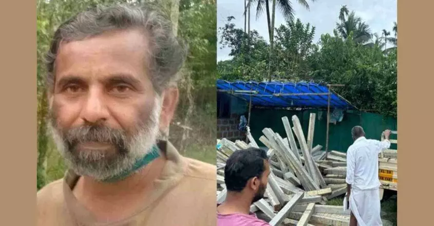 KERALA : वायनाड में कंक्रीट की बाड़ लगाने वाले खंभों को वाहन पर लादते समय एक व्यक्ति की मौत