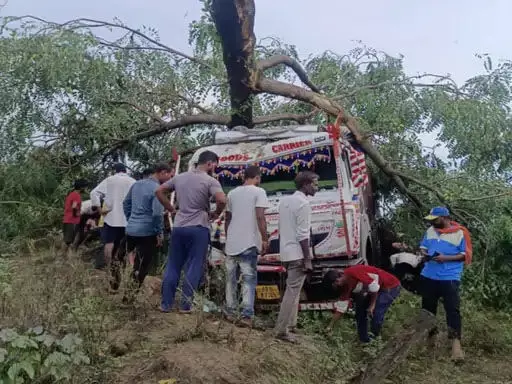 ट्रक का ब्रेक फेल होने से बड़ा हादसा, दंपति घायल