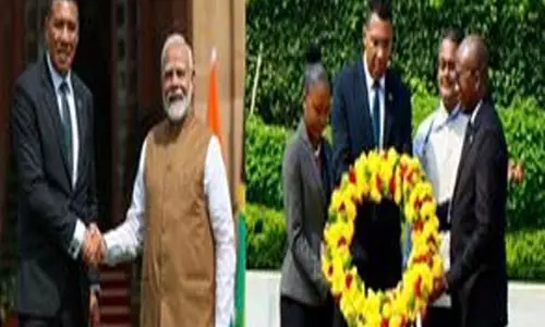 PM Modi ने जमैका के प्रधानमंत्री होलनेस से मुलाकात की PM Modi ने जमैका के प्रधानमंत्री होलनेस से मुलाकात की
