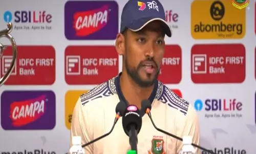 Bangladesh के कप्तान शांतो ने टेस्ट हार पर विचार किया