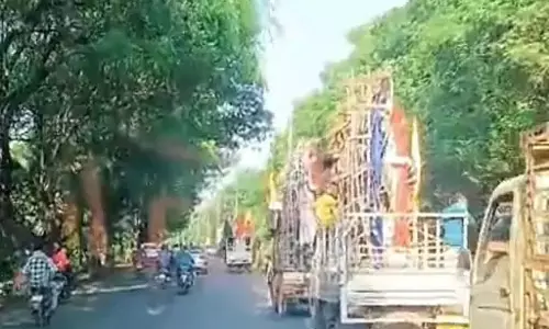 माता की प्रतिमा पंडाल पहुंची, कल से कंवर नवरात्रि माता की प्रतिमा पंडाल पहुंची, कल से कंवर नवरात्रि