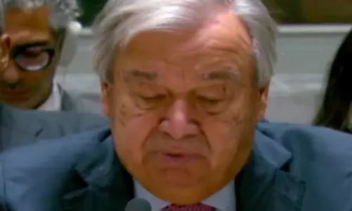 UN प्रमुख ने इजरायल पर ईरान के मिसाइल हमले की निंदा की UN प्रमुख ने इजरायल पर ईरान के मिसाइल हमले की निंदा की