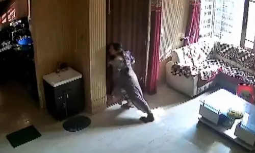 महिला ने घर में घुसे चोरों का अकेले ही किया मुकाबला, देखें VIDEO... महिला ने घर में घुसे चोरों का अकेले ही किया मुकाबला, देखें VIDEO...