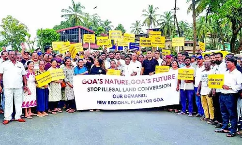 GOA: भूमि परिवर्तन के खिलाफ चिनचिनिम में सैकड़ों लोगों ने रैली निकाली GOA: भूमि परिवर्तन के खिलाफ चिनचिनिम में सैकड़ों लोगों ने रैली निकाली