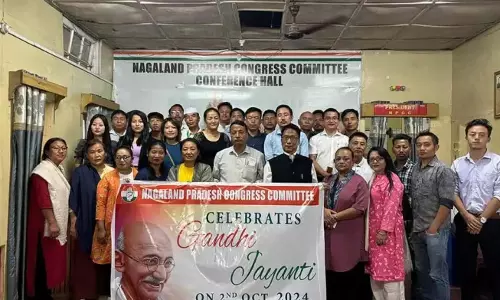 Nagaland : एनपीसीसी ने गांधी की 155वीं जयंती मनाई Nagaland : एनपीसीसी ने गांधी की 155वीं जयंती मनाई