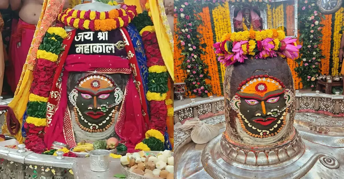 Ujjain में नवरात्रि के दूसरे दिन देवी स्वरूप में सजे महाकाल