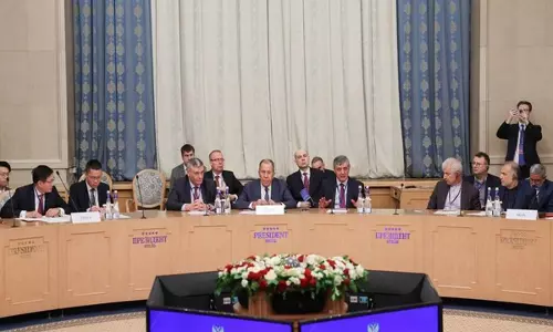 Russia ने अफ़गानिस्तान पर परामर्श के मास्को प्रारूप की छठी बैठक की मेजबानी की Russia ने अफ़गानिस्तान पर परामर्श के मास्को प्रारूप की छठी बैठक की मेजबानी की