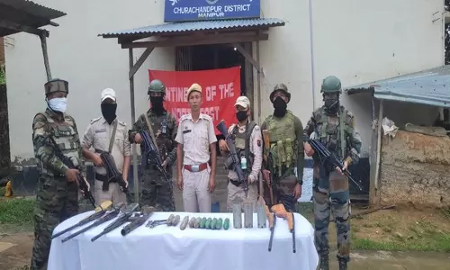 Manipur: सुरक्षा बलों ने हथियार और गोला-बारूद जब्त किया