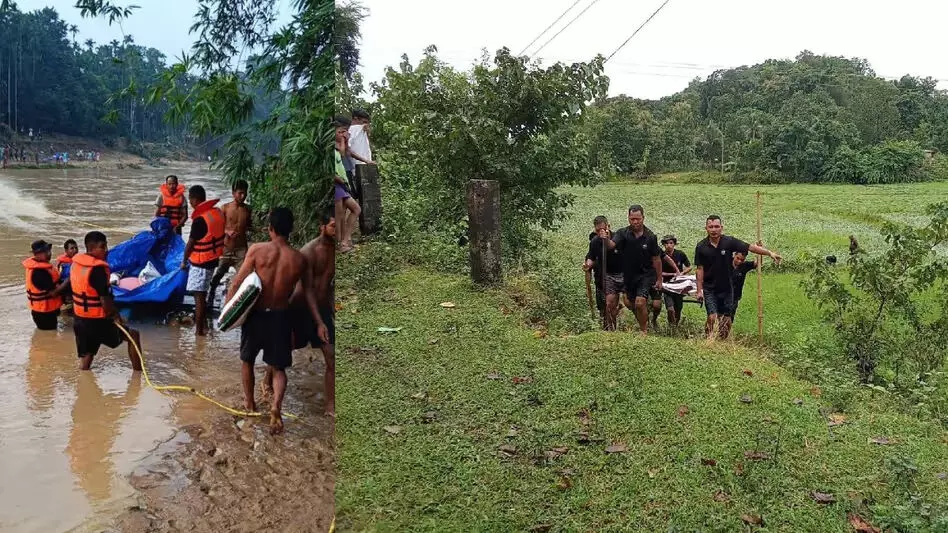 Meghalaya की आपदा प्रतिक्रिया टीम ने बाढ़ प्रभावित गारो हिल्स में राहत कार्यों में मदद की