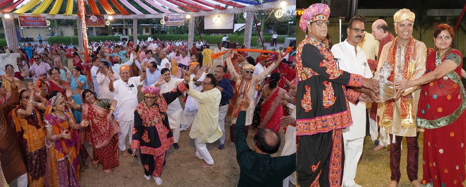 वरिष्ठ नागरिक मंच द्वारा रामस्नेही वाटिका में Garba महोत्सव आयोजित, 600 सदस्यों ने लिया भाग