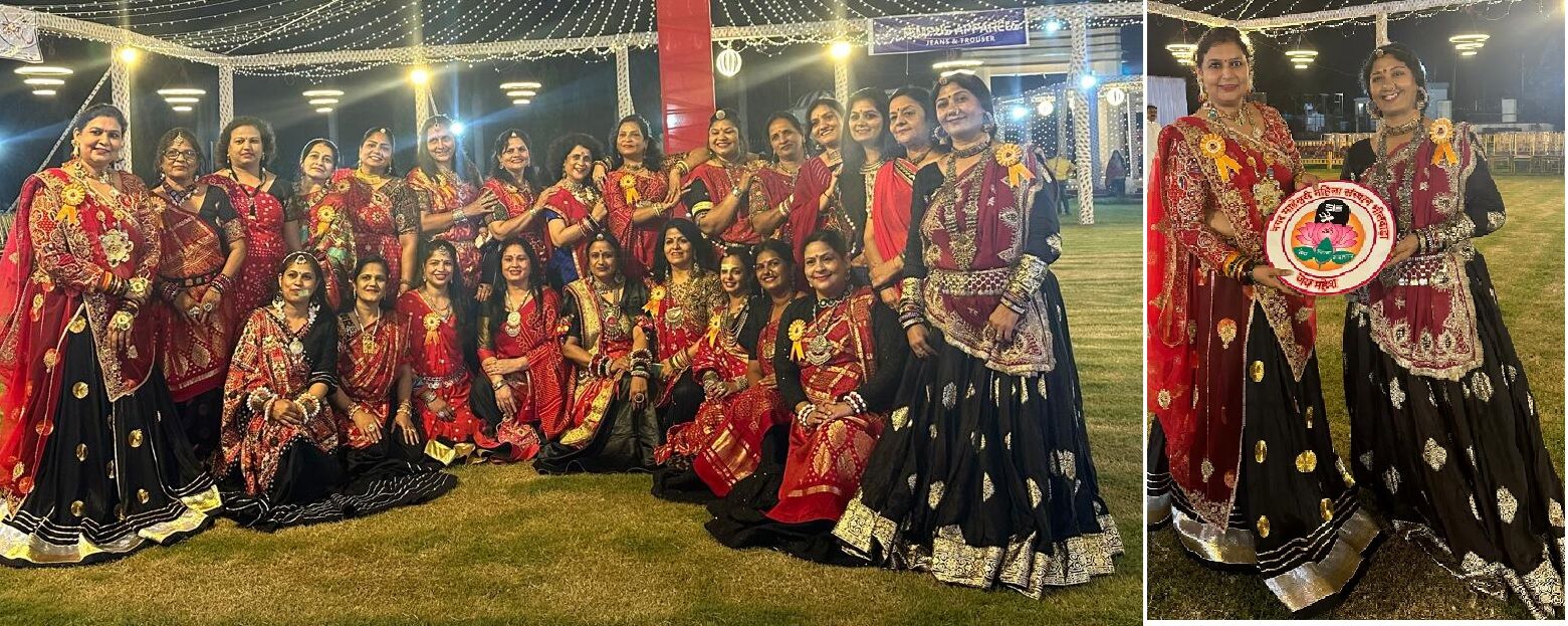 लाइव बैंड की धुनों पर Garba खेलते हुए हर कोई नृत्य की लय में झूमी महिलाए, विजेताओं को किया पुरस्कृत