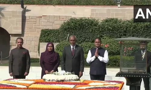 Maldives के राष्ट्रपति मुइज्जू का राष्ट्रपति भवन में औपचारिक स्वागत किया गया