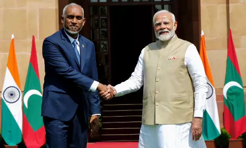 मालदीव के राष्ट्रपति मुइज्जू का भारत दौरा, पीएम मोदी के साथ की द्विपक्षीय वार्ता