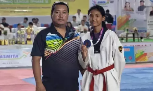 Nagaland की क्रिस्टीना ने द्वितीय अस्मिता ताइक्वांडो महिला लीग में कांस्य पदक जीता