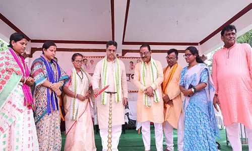 Tripura CM माणिक साहा ने माता कस्बेश्वरी मंदिर में शिव मंदिर की आधारशिला रखी