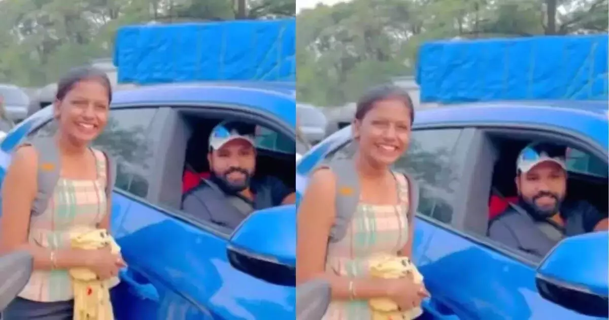 Rohit Sharma ने बीच सड़क पर लकी गर्ल को जन्मदिन की शुभकामनाएं दी