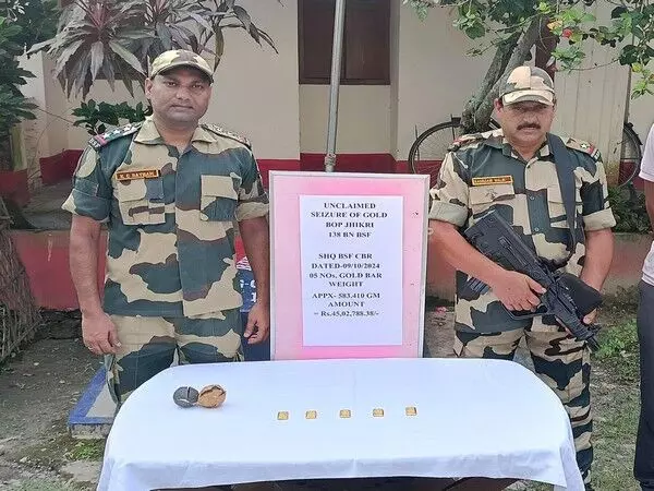 BSF ने भारत-बांग्लादेश सीमा पर 5 सोने के बिस्कुट जब्त किए