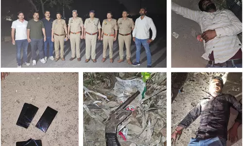 पुलिस की टीम ने मुठभेड़ में तीन शातिर बदमाशों को दबोचा, 62 मोबाइल बरामद