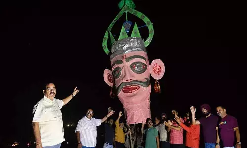 सेक्टर 46 में 101 फुट का रावण बना, Chandigarh का सबसे ऊंचा रावण