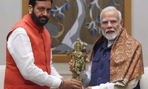 PM Modi ने सीएम नायब सिंह सैनी से की मुलाकात