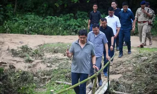 Meghalaya के मुख्यमंत्री ने भूस्खलन प्रभावित क्षेत्रों का दौरा किया
