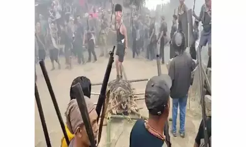 Nagaland : दो घातक हमलों के बाद ग्रामीणों ने जंगली सूअर का शिकार किया