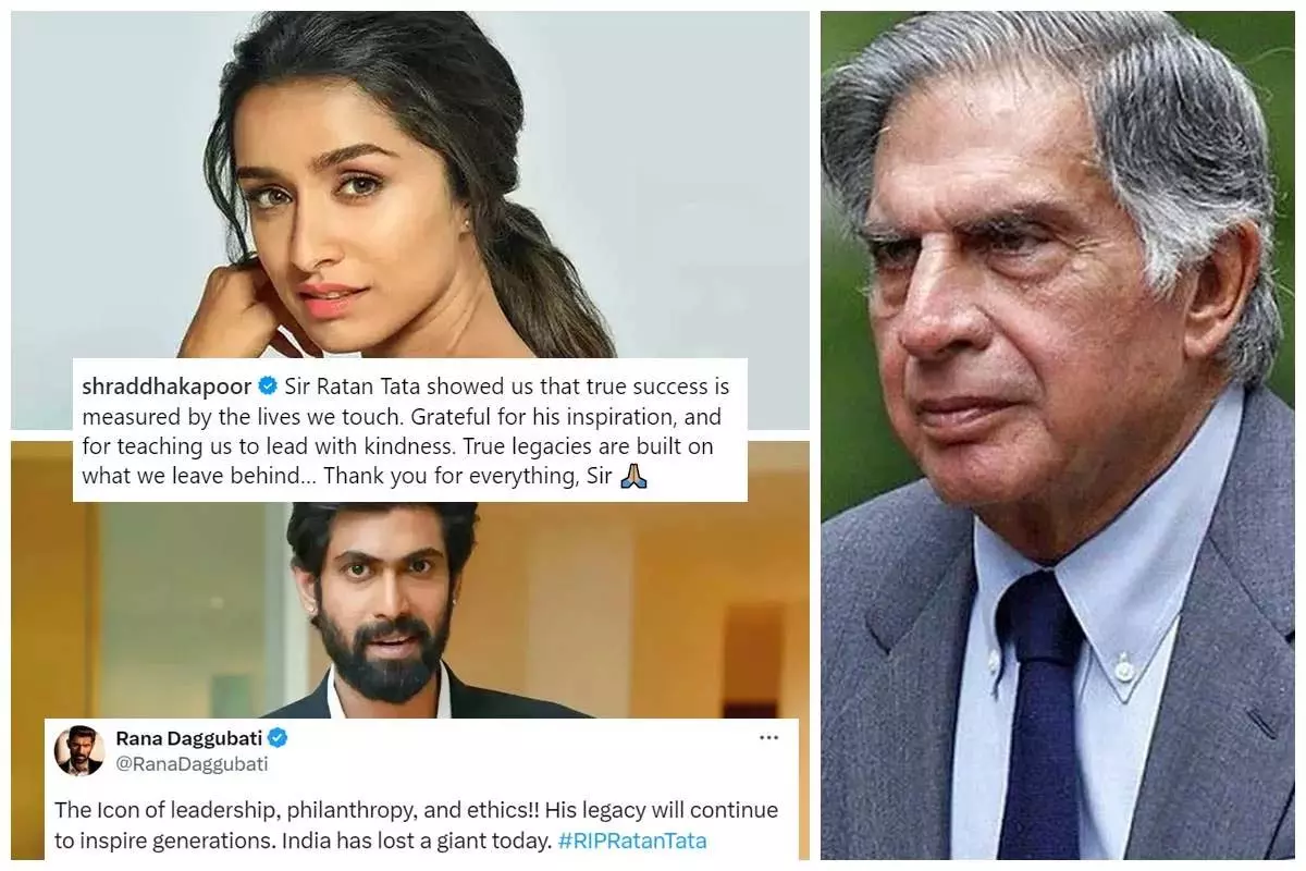 रतन टाटा के निधन पर मनोरंजन जगत ने दी श्रद्धांजलि रतन टाटा के निधन पर मनोरंजन जगत ने दी श्रद्धांजलि