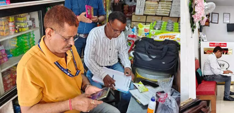 किराना और मिठाई दुकानों में खाद्य विभाग की दबिश किराना और मिठाई दुकानों में खाद्य विभाग की दबिश