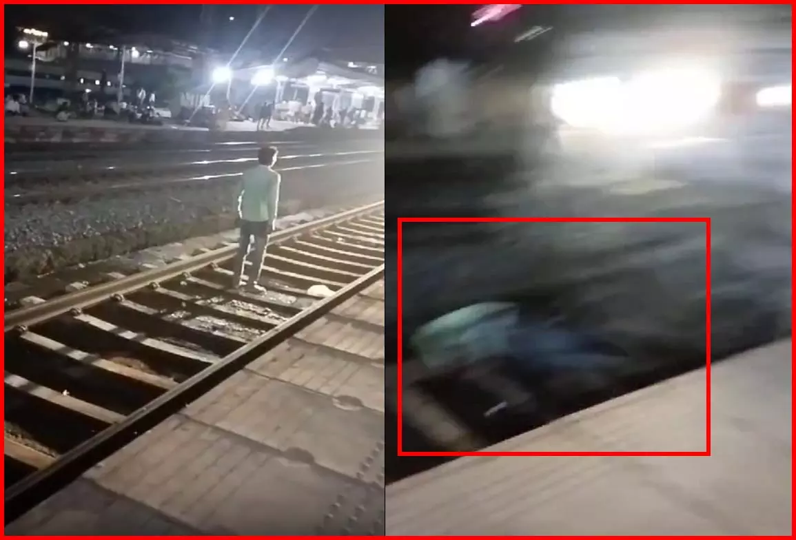 युवक ट्रेन के सामने कूद गया, देखें मौत का LIVE VIDEO... युवक ट्रेन के सामने कूद गया, देखें मौत का LIVE VIDEO...