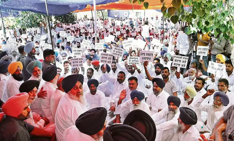 Punjab: शिअद का विरोध प्रदर्शन चुनावी रैली में बदल गया