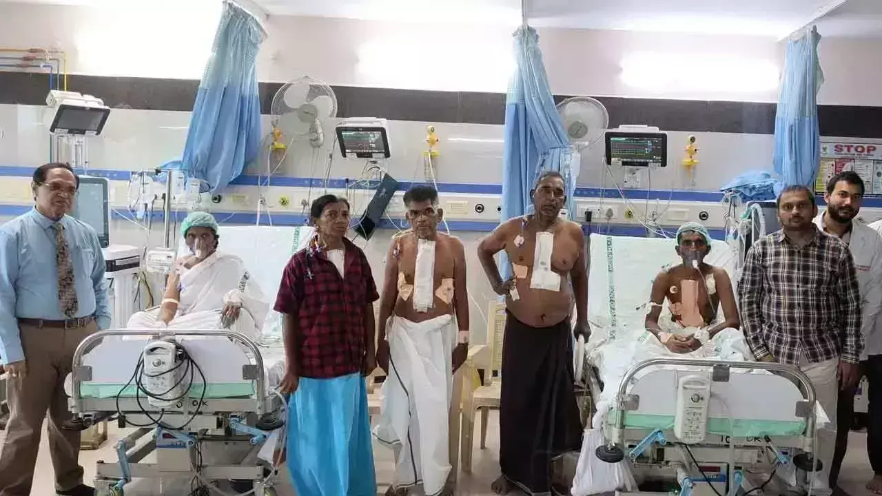Kurnool के सरकारी अस्पताल में पांच हृदय शल्यचिकित्साएं की गईं Kurnool के सरकारी अस्पताल में पांच हृदय शल्यचिकित्साएं की गईं
