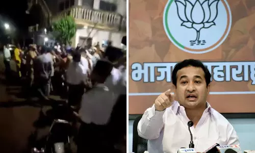 RSS के मार्च को कथित तौर पर मुसलमानों ने रोका, नितेश राणे ने दे डाली धमकी