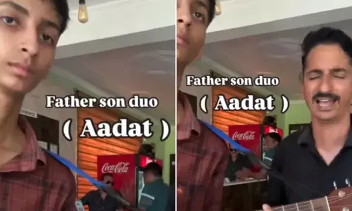 बाप-बेटे की जोड़ी ने गाया Atif Aslam का मशहूर गाना आदत, वीडियो वायरल