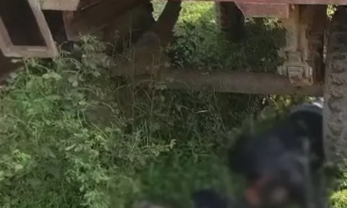 खाई में गिरी ट्रैक्टर, चालक की दर्दनाक मौत
