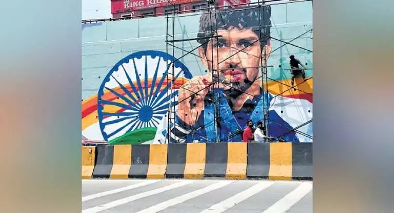 Greater Hyderabad नगर निगम ने खेल नायकों के भित्तिचित्रों से शहर को सुंदर बनाया