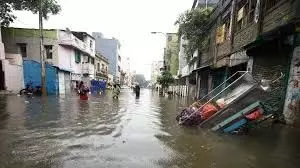 मदुरै के कोवई में भारी बारिश से बाढ़ आई