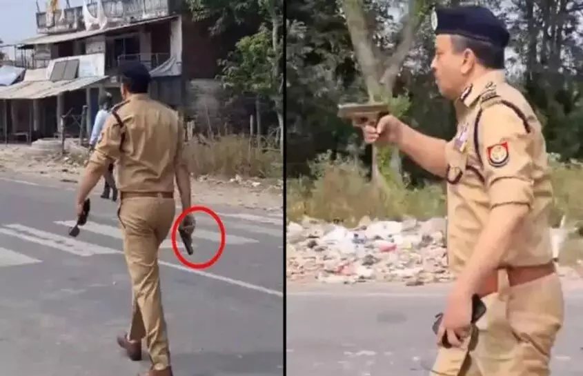 BIG BREAKING: IPS का VIDEO, पिस्टल हाथ में लिए खुद सड़क पर उतरे ADG, हिंसा को काबू करने पहुंचे