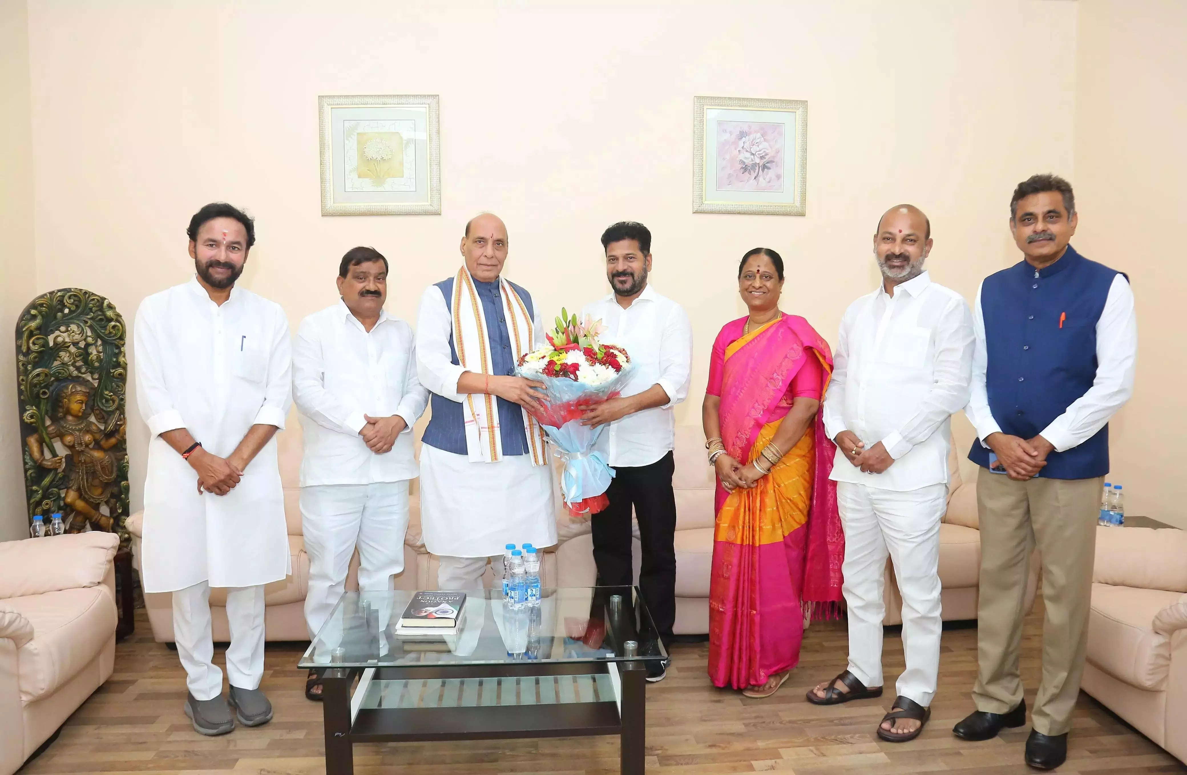 नौसेना के रडार स्टेशन की आधारशिला से पहले CM Revanth Reddy ने राजनाथ सिंह से मुलाकात की