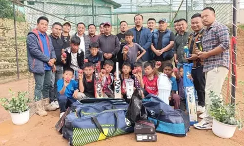 Nagaland: मेलुरी लोकल ग्राउंड में नए कंक्रीट अभ्यास पिच का उद्घाटन किया
