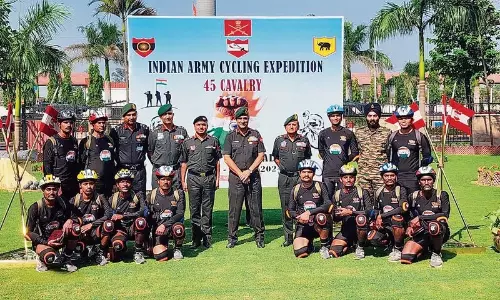 Haryana: 45 साइकिल चालकों ने 620 किलोमीटर का अभियान पूरा किया