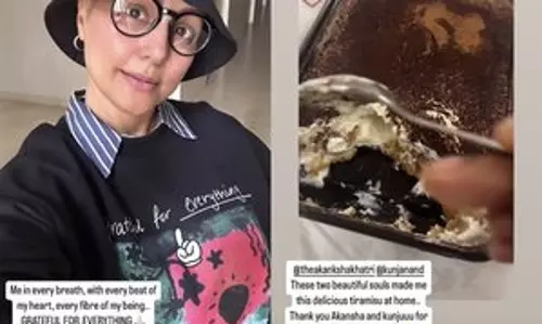 Hina Khan ने स्वादिष्ट तिरामिसू के लिए आभार व्यक्त किया