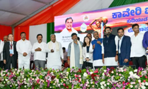 Siddaramaiah-Shivakumar ने कावेरी 5वें चरण की परियोजना का उद्घाटन किया