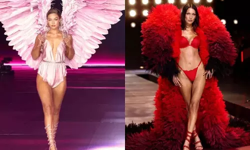 Gigi Hadid और बेला हदीद ने बोल्ड लुक से विक्टोरिया सीक्रेट फैशन शो में लूटी महफ़िल